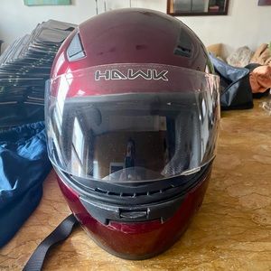 Hawk full-faced motorcycle helmet (DOT cert)